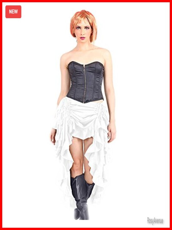 Dresses & Skirts - Steampunk Victorian High-Low Show Girl Skirt Rayon Ruffled Costume